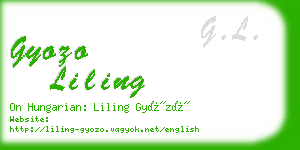 gyozo liling business card